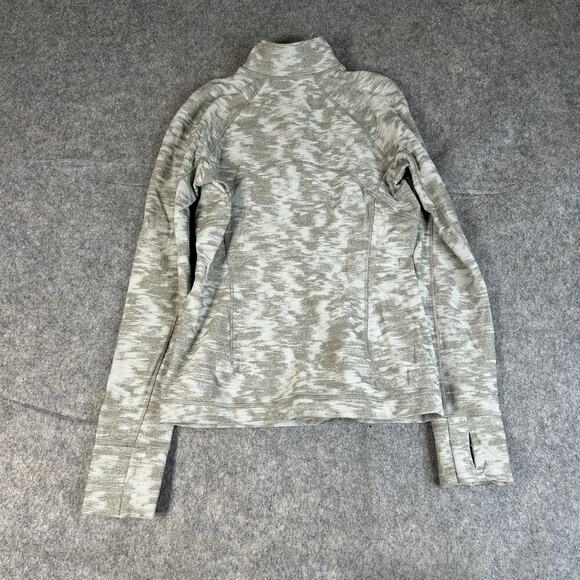 Lululemon Its Rulu Run Women’s 6 1/4 Zip Shirt Data Rush Mini Jacquard Slim Fit - Picture 7 of 10